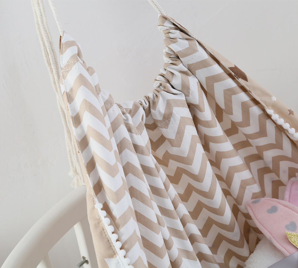 Cozy Children’s Indoor/Outdoor Hammock – Soft Hanging Baby Swing Basket for Play & Relaxation