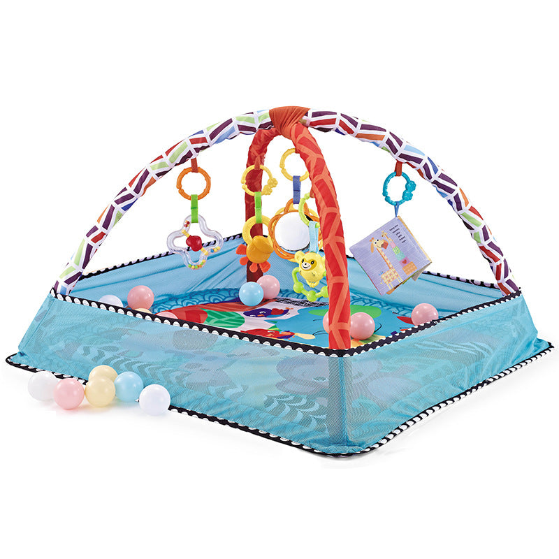 Newborn Baby Play Blanket with Fence & Fitness Rack