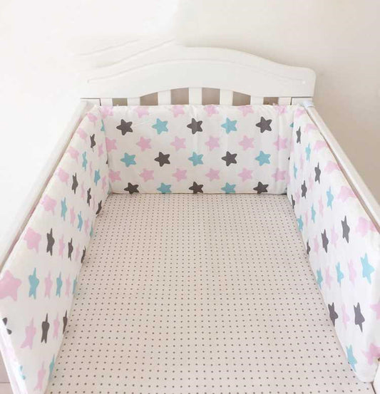 Pure Cotton Crib Bumper – Soft, Safe & Washable Anti-Collision Guardrail