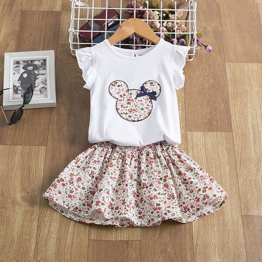 Floral Summer Dress Set for Girls