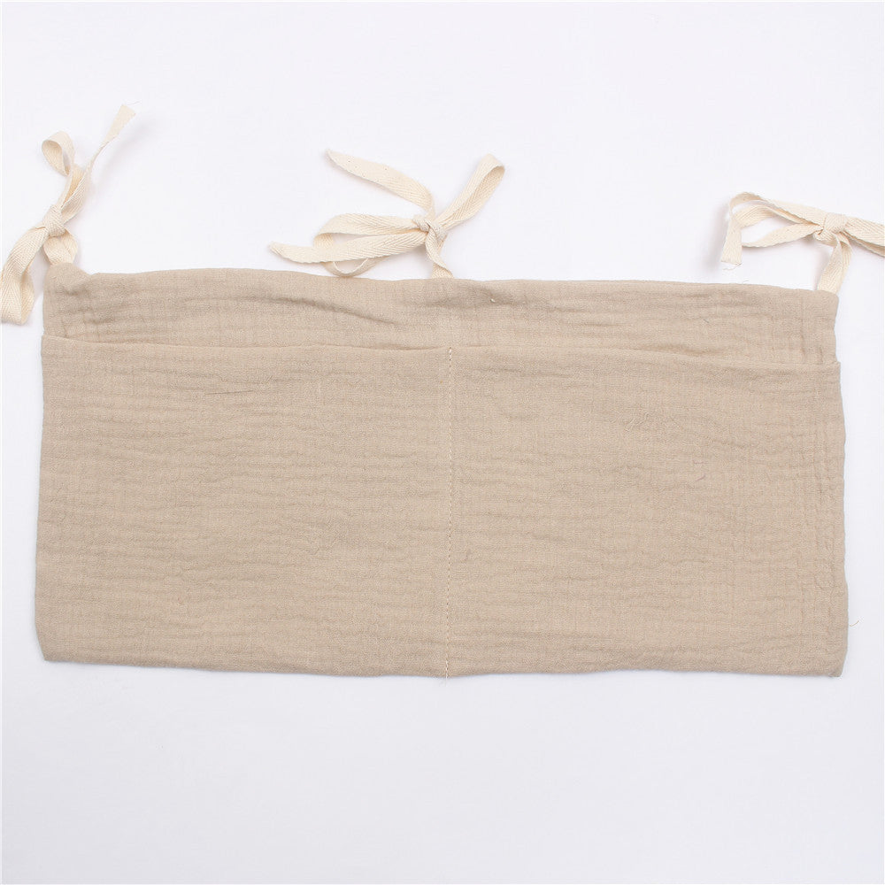 Pure Cotton Double Baby Bed Storage Hanging Bag