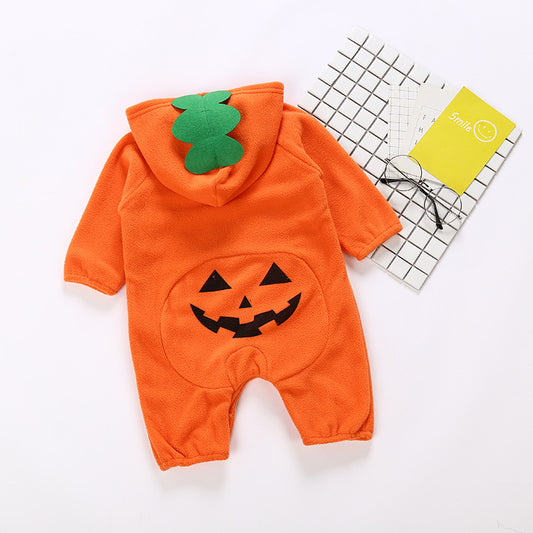 Cozy Pumpkin Baby Romper