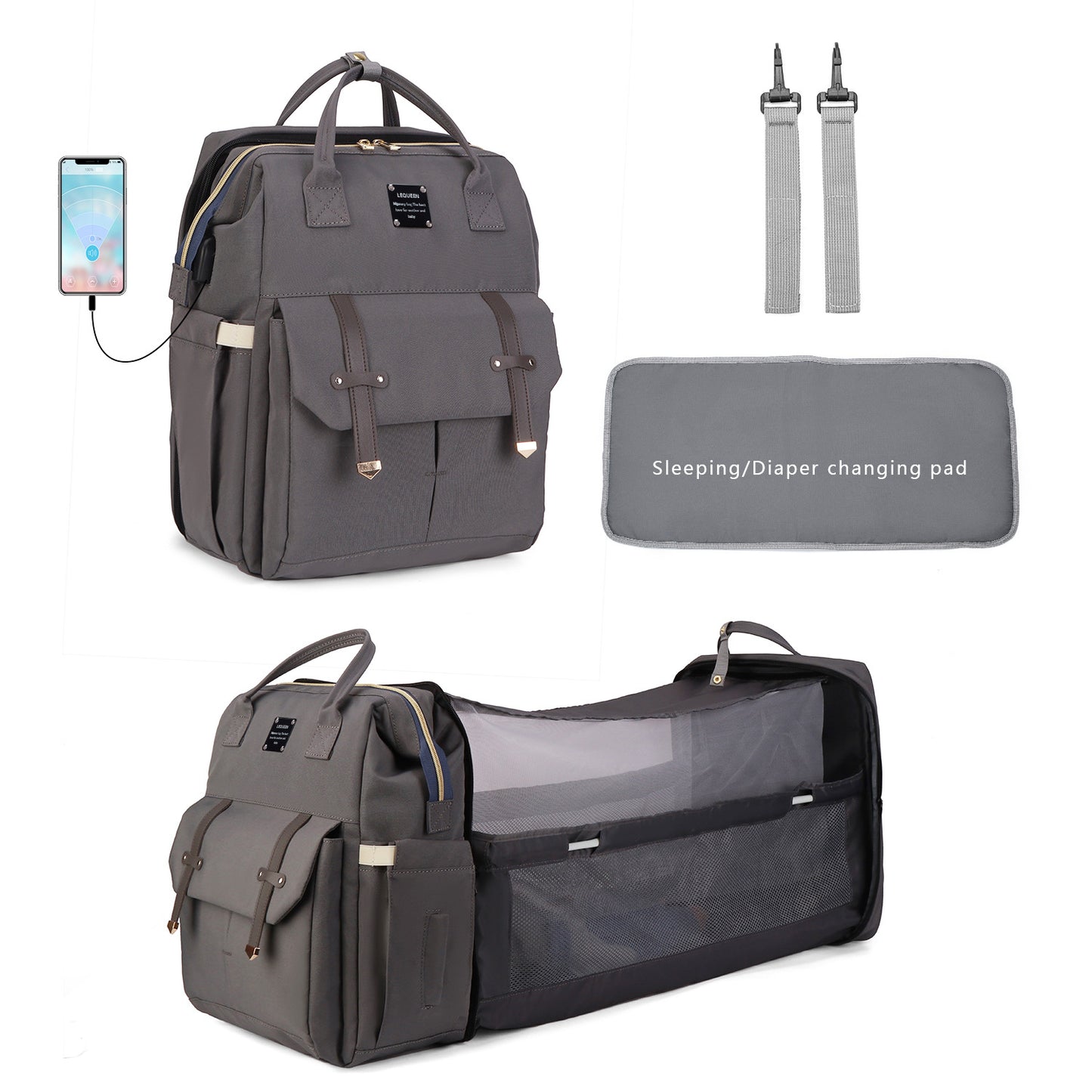 Multifunctional Mommy Backpack & Portable Baby Bed – The Ultimate On-the-Go Companion