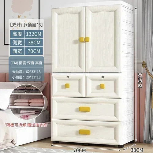 Clothes Display Wardrobe Storage Cupboard Organizer Library Baby Wardrobes Chest Plastic Drawer Armarios Living Room Furniture