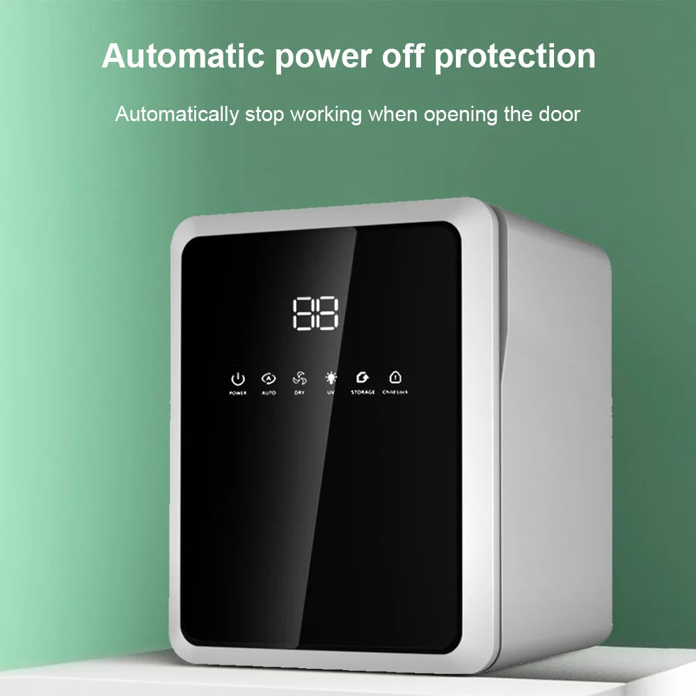 100W Baby Bottle Sterilizer Dryer UV Sterilizer for Bottle 3-in-1 Disinfection Cabinet 8L Low Noise with LCD Screen Timer