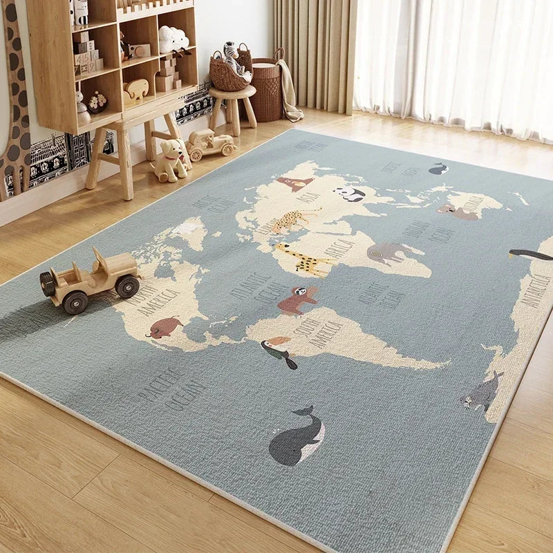 Children Room Carpet Living Room Study Toy Reading Area Baby Crawling Carpet Play Anti Fouling Anti Slip Rug Baby Playing Mat
