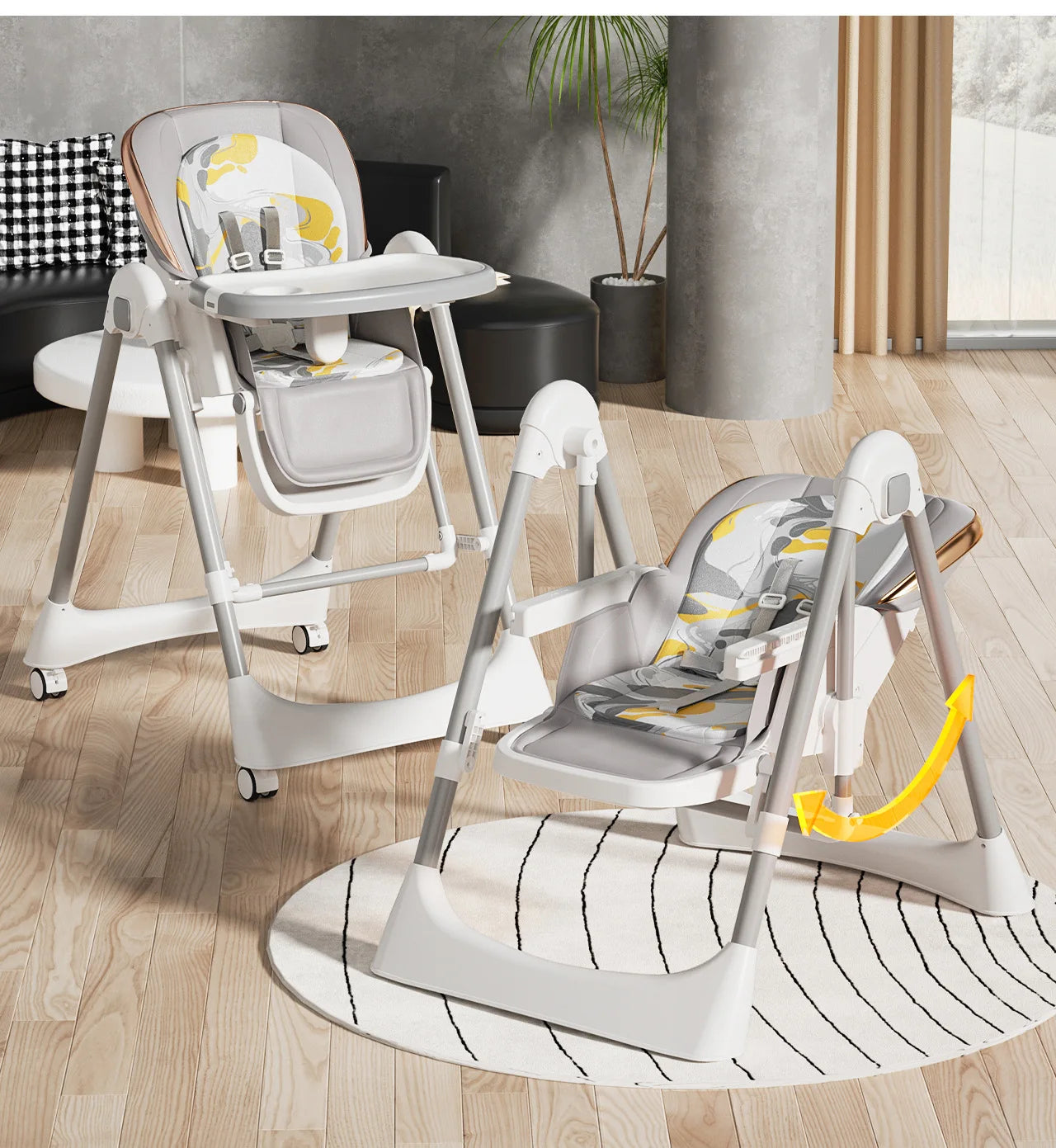 BabyBlush 2-in-1 Convertible Baby Dining & Rocking Chair