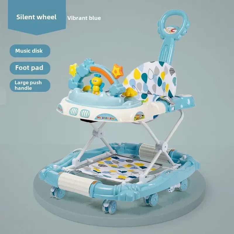 Anti-rollover Children's Multi-functional Baby Walker Baby Trolley with Musical Walker