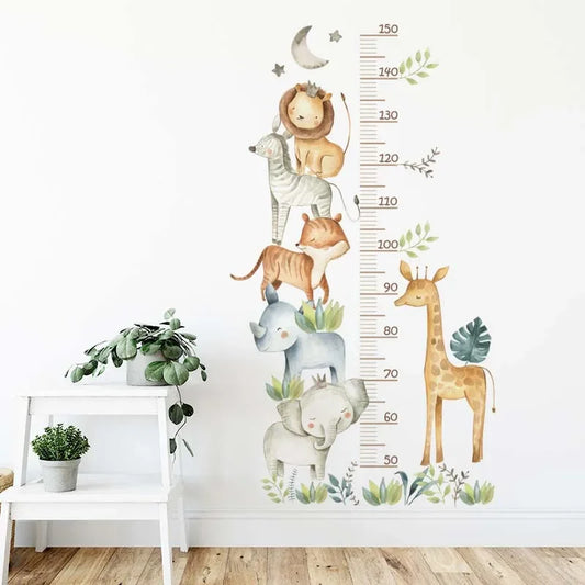 Animal Height Chart Wall Stickers – Track Every Precious Inch