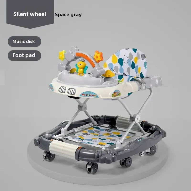 Anti-rollover Children's Multi-functional Baby Walker Baby Trolley with Musical Walker