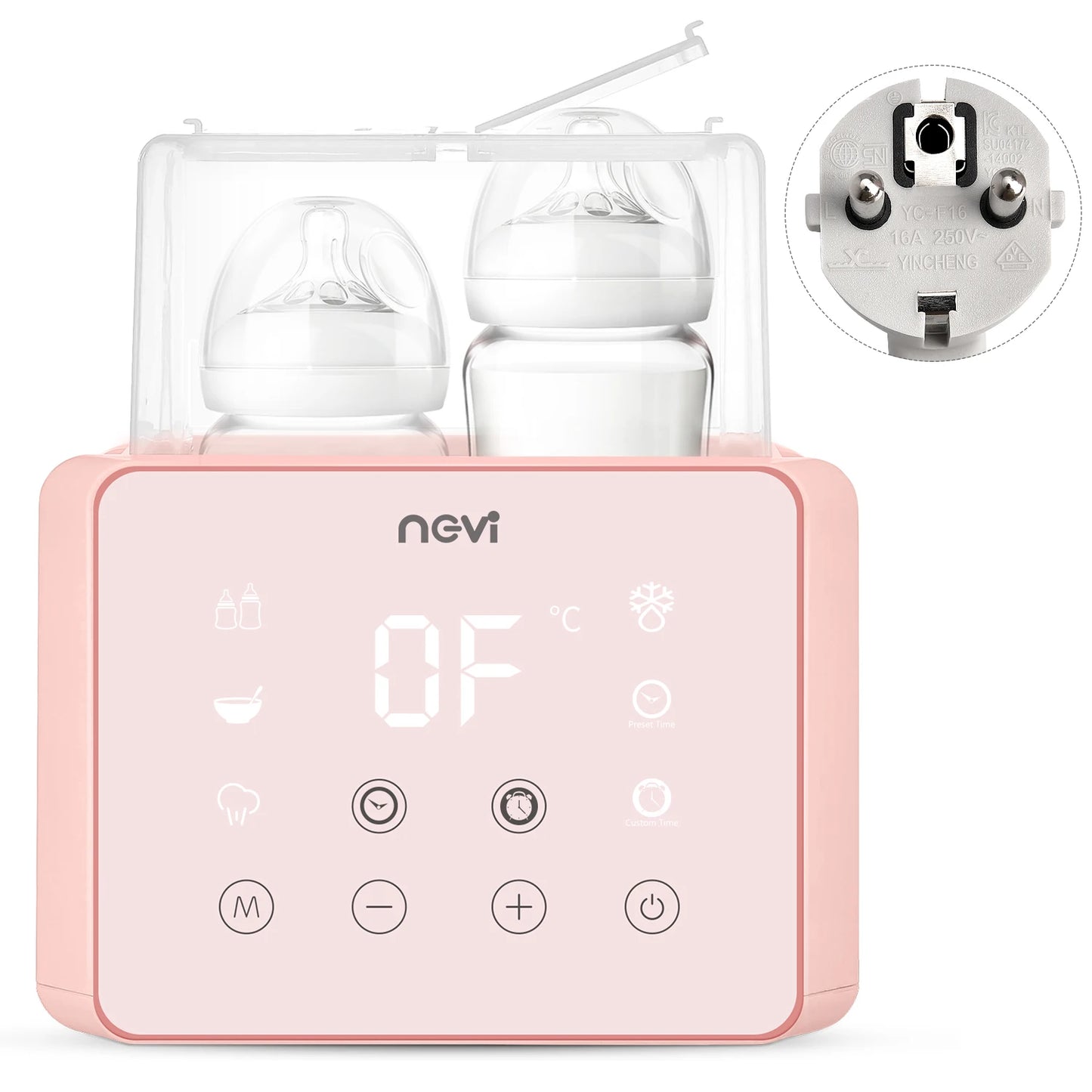 Baby Bottle Warmer & Bottle Sterilizer, Double Bottle Warmer for Breast Milk, LCD Display Accurate Temperature Control