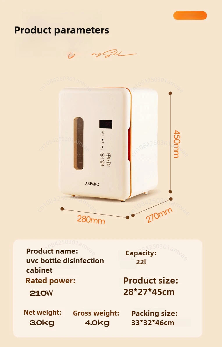 Two-in-one Bottle Sterilizer Ultraviolet Sterilization and Drying Function Special Sterilizer for Baby Products Large Capacity