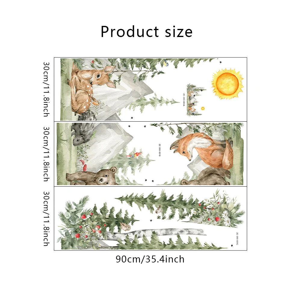 Hand-Painted Woodland Forest Wall Stickers