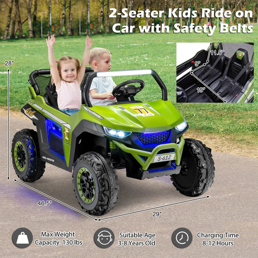 BabyBlush 2-Seater Kids Electric Ride-On UTV with Remote Control