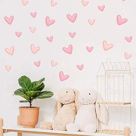 Sweet Dreams Nursery Heart Wall Stickers 60pcs