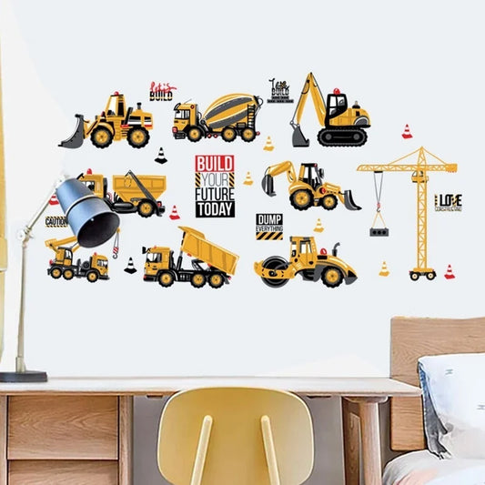Construction Vehicles Wall Stickers – Build a Fun Adventure Room