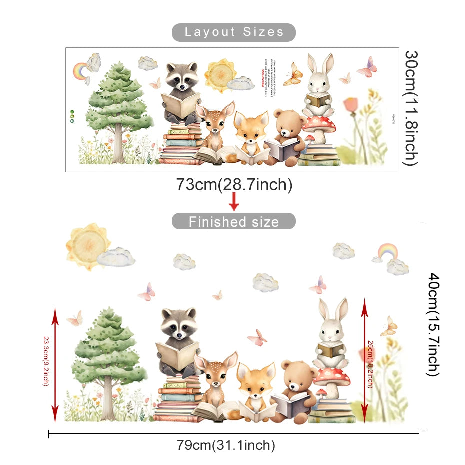 Woodland Learning Friends Wall Stickers