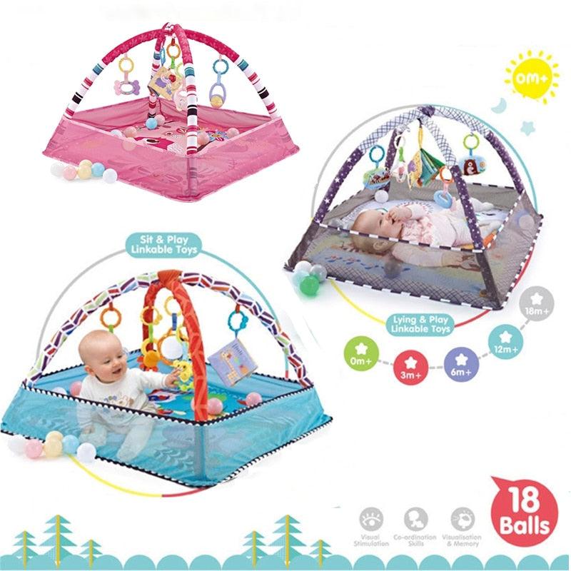 Baby Fitness Frame Pen (With Balls) - Babyblush