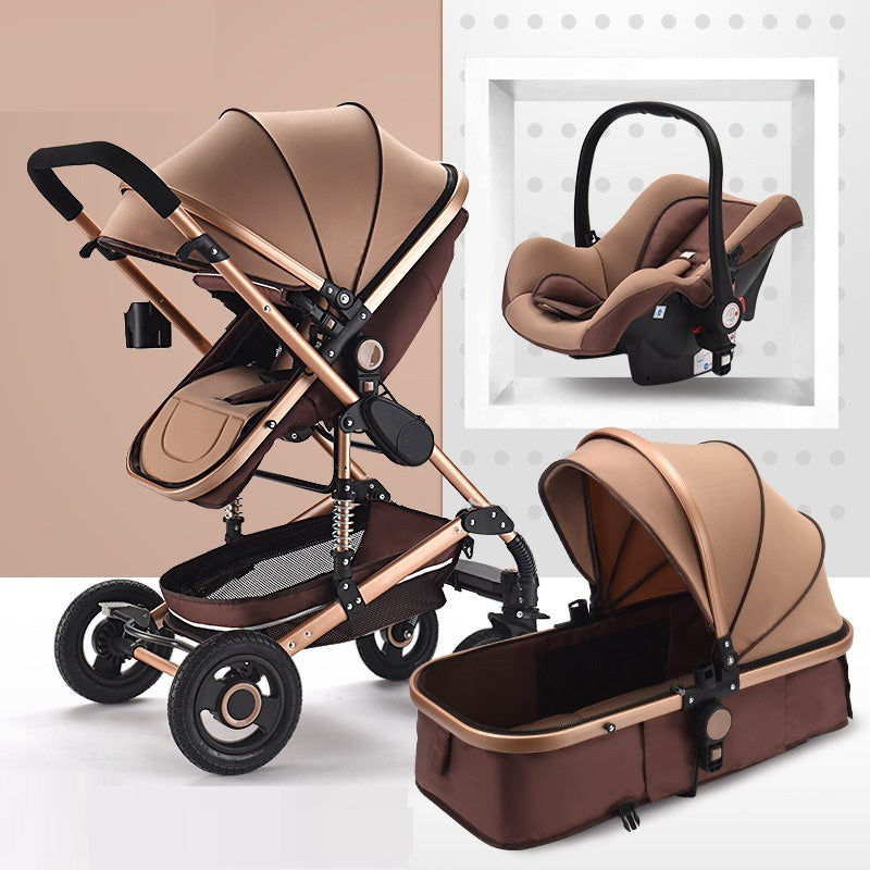 High-Landscape Reversible Baby Stroller (Lie-Flat & Foldable)