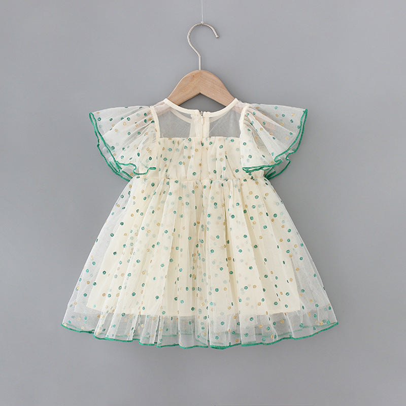 Party Romper / Girls’ Polka Dot Tulle Dress