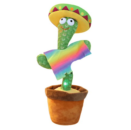Dancing Cactus Enchanting Flower Electric Plush Toy Twisting Music Song - Babyblush