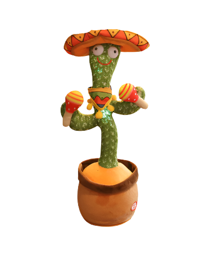 Dancing Cactus Enchanting Flower Electric Plush Toy Twisting Music Song - Babyblush