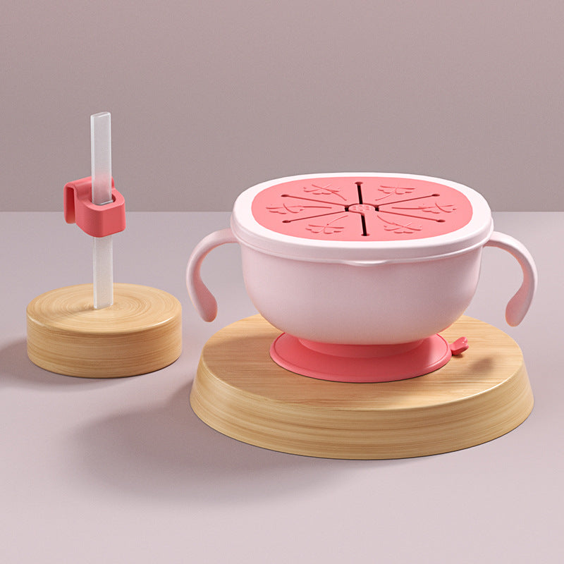 Baby Straw Soup Bowl with Suction Base