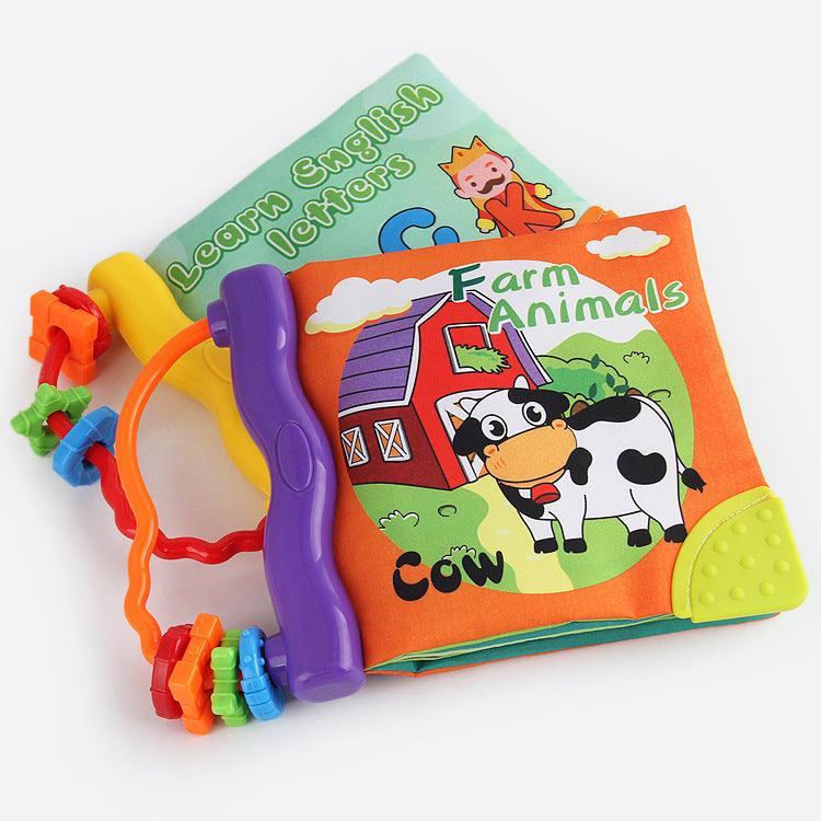 Large Cloth Book, Baby Cloth Book, Baby Palm Book - Babyblush