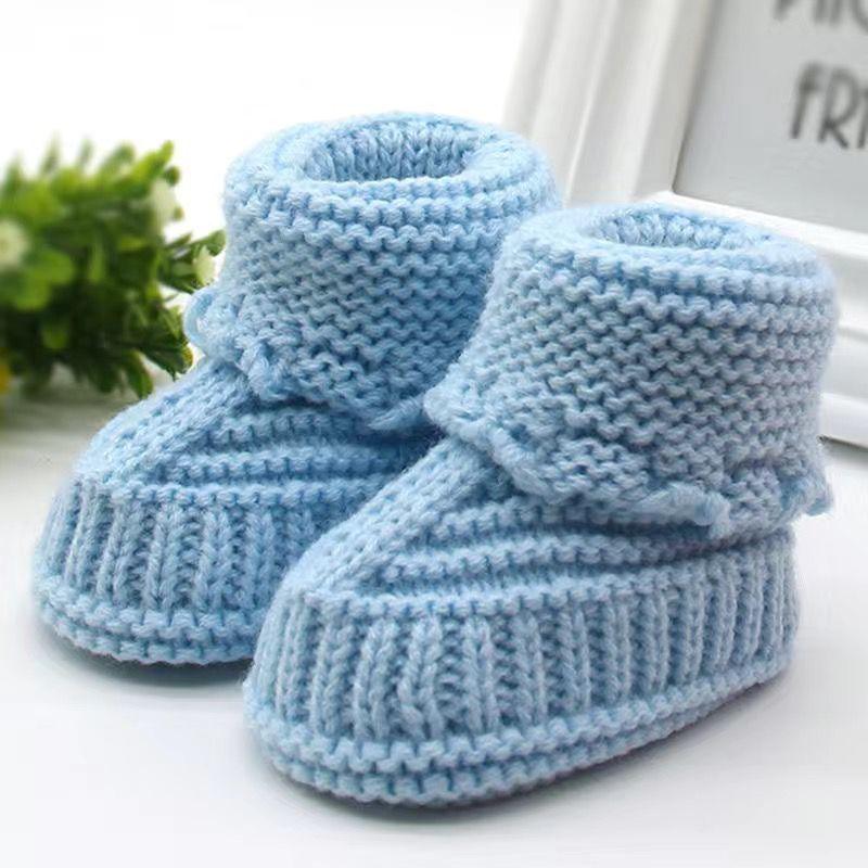 Male and female Babies Handmade Knitted Wool Soft Bottom Babies - Babyblush
