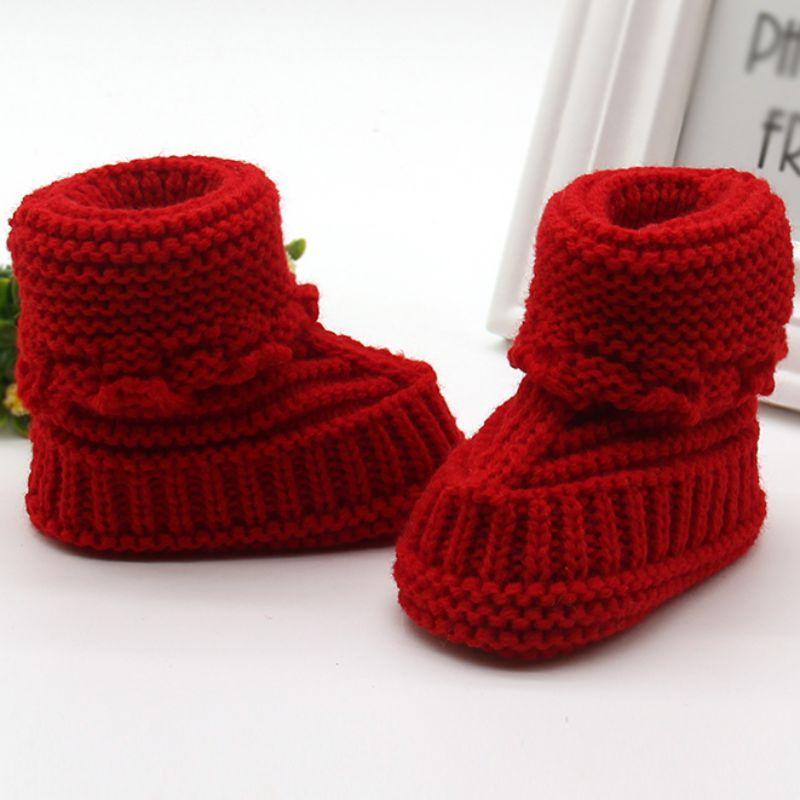 Male and female Babies Handmade Knitted Wool Soft Bottom Babies - Babyblush