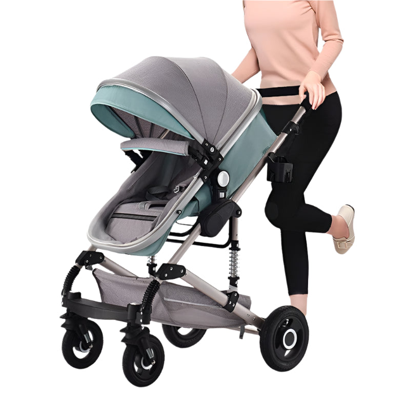 Sitting And Lying Portable Folding High-landscape Shock-absorbing Two-way Stroller For Newborn Babies - Babyblush