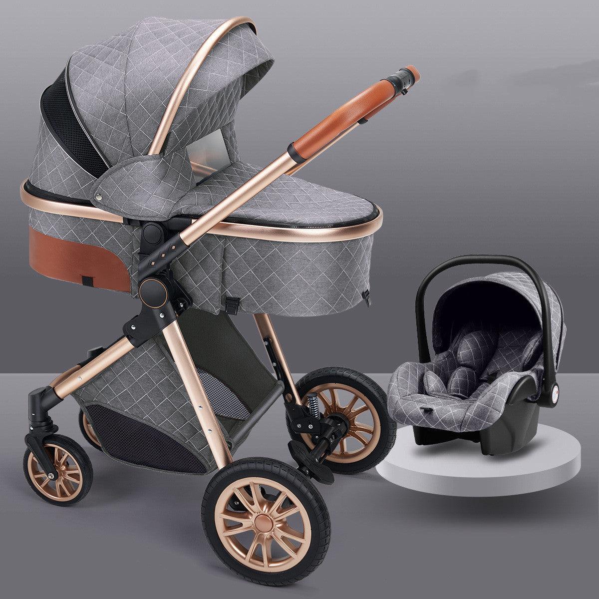 Stylish High View Stroller Lightweight Folding - Babyblush