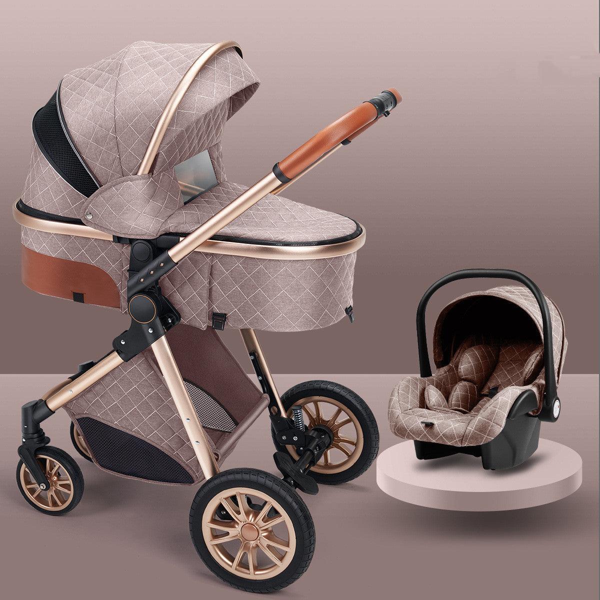 Stylish High View Stroller Lightweight Folding - Babyblush