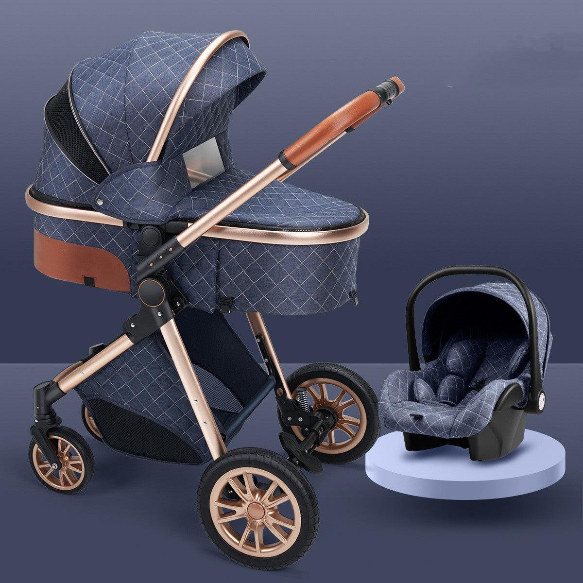 Stylish High View Stroller Lightweight Folding - Babyblush