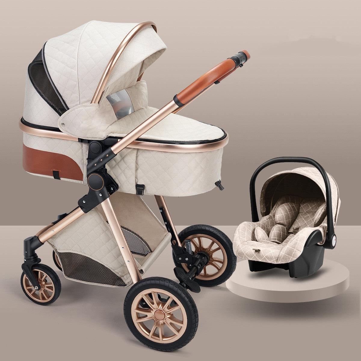 Stylish High View Stroller Lightweight Folding - Babyblush