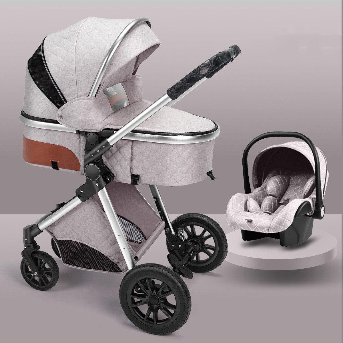 Stylish High View Stroller Lightweight Folding - Babyblush
