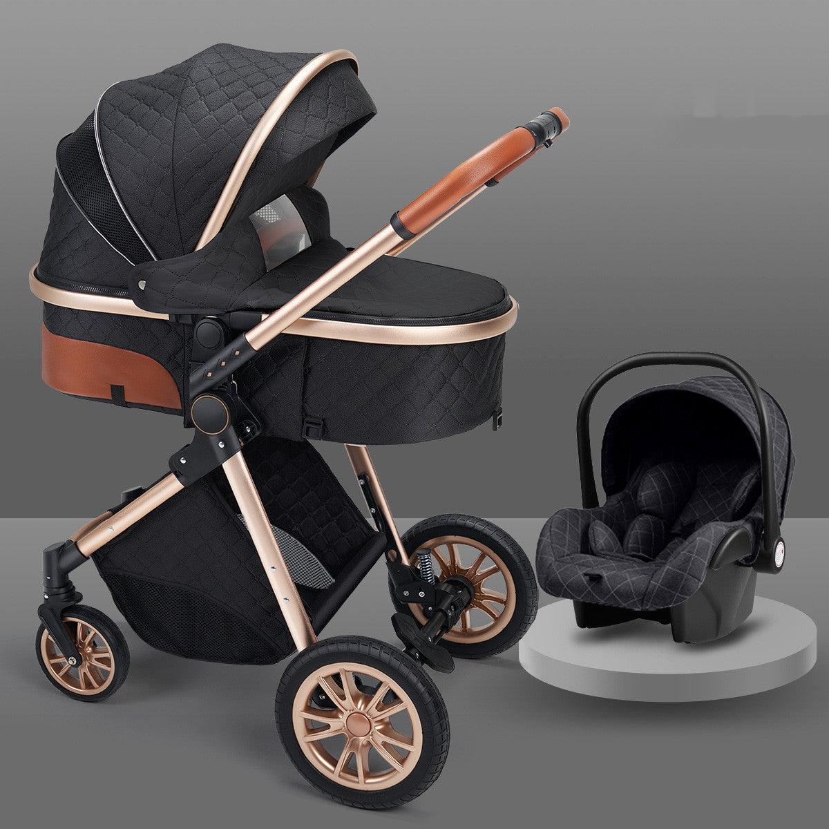 Stylish High View Stroller Lightweight Folding - Babyblush