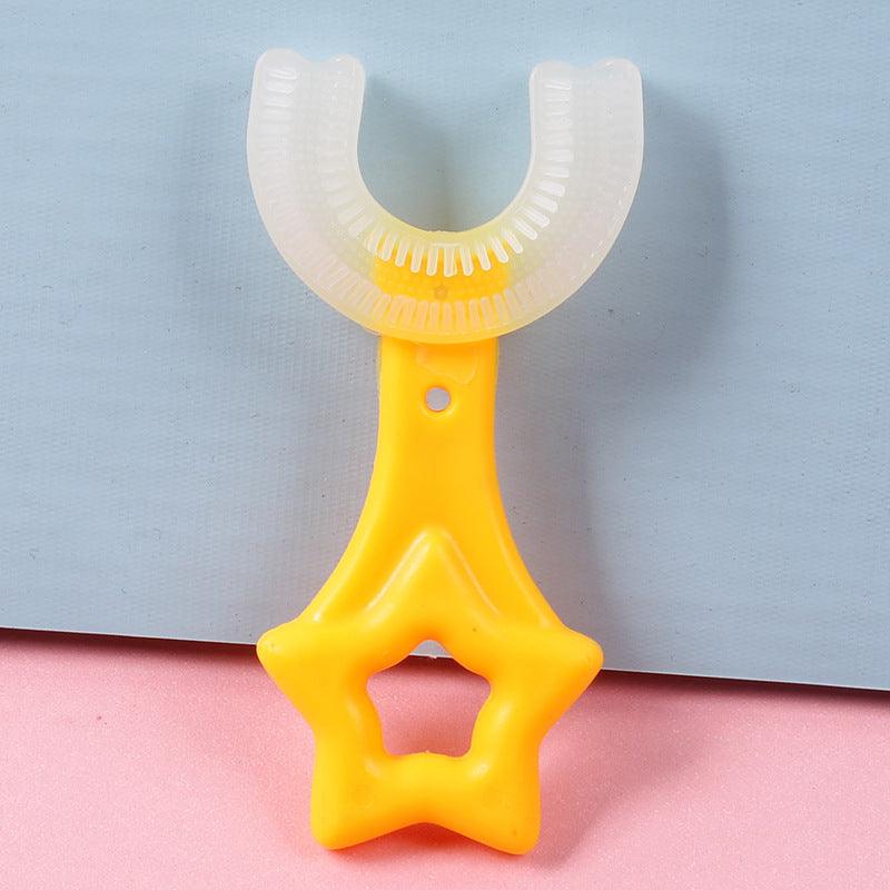 U-shaped Baby Toothbrush Children 360 Degree Teethers Soft Silicone Clean Brushing Kids Teeth Oral Care Cleaning Toothbrush - Babyblush
