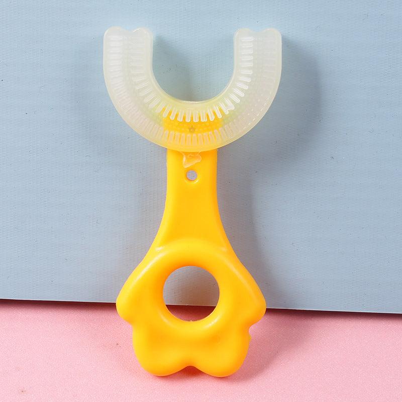 U-shaped Baby Toothbrush Children 360 Degree Teethers Soft Silicone Clean Brushing Kids Teeth Oral Care Cleaning Toothbrush - Babyblush