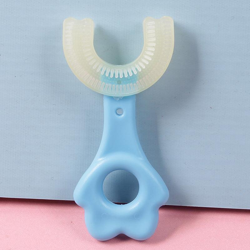 U-shaped Baby Toothbrush Children 360 Degree Teethers Soft Silicone Clean Brushing Kids Teeth Oral Care Cleaning Toothbrush - Babyblush