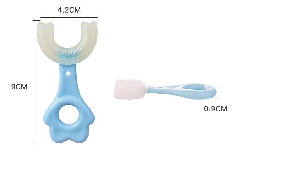 U-shaped Baby Toothbrush Children 360 Degree Teethers Soft Silicone Clean Brushing Kids Teeth Oral Care Cleaning Toothbrush - Babyblush