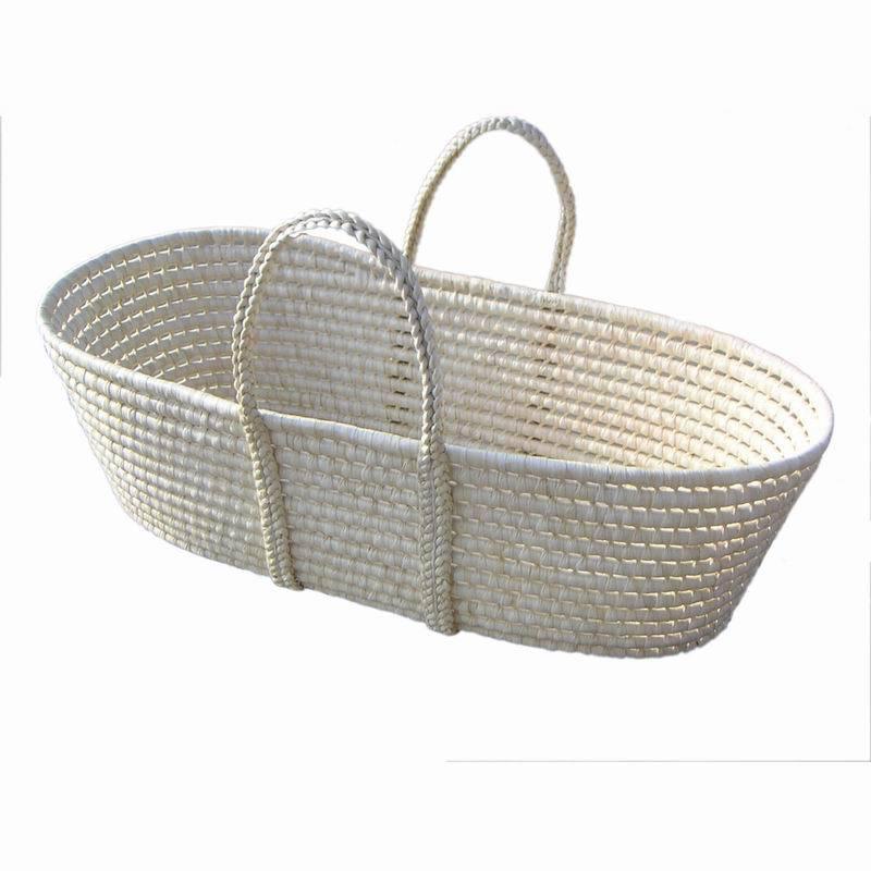 Corn Husk Woven Crib Portable Sleeping Basket - Babyblush