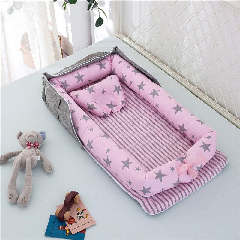 Cotton Portable Baby Crib Newborn Foldable - Babyblush