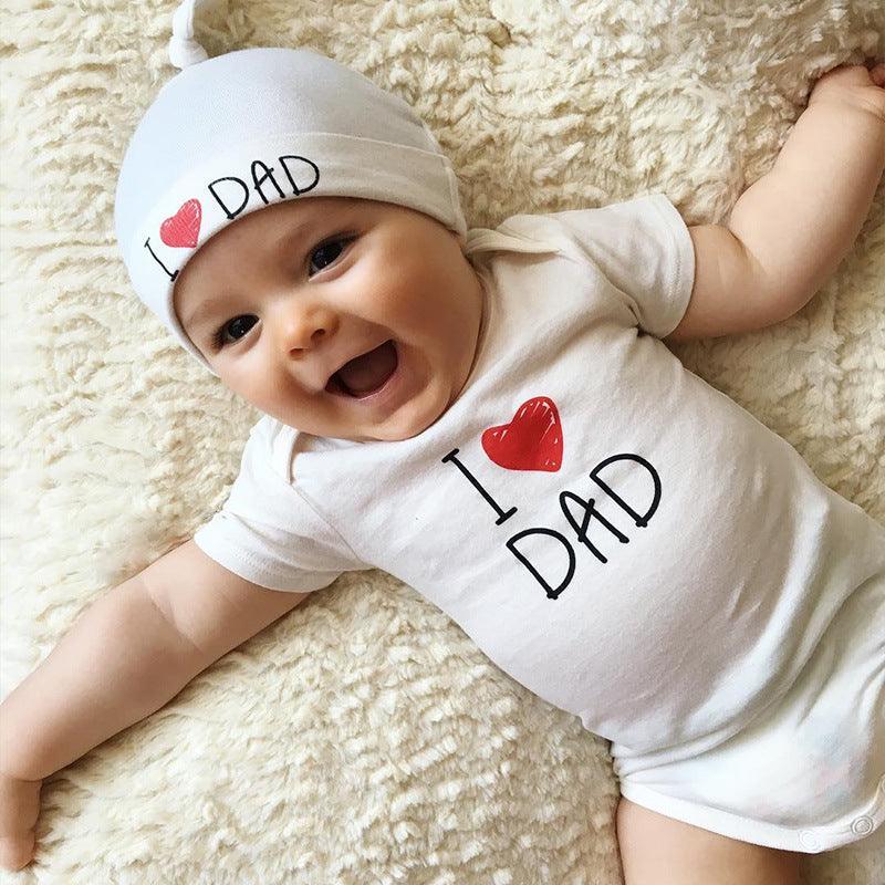I Love Dad/Mum Baby Romper - Babyblush