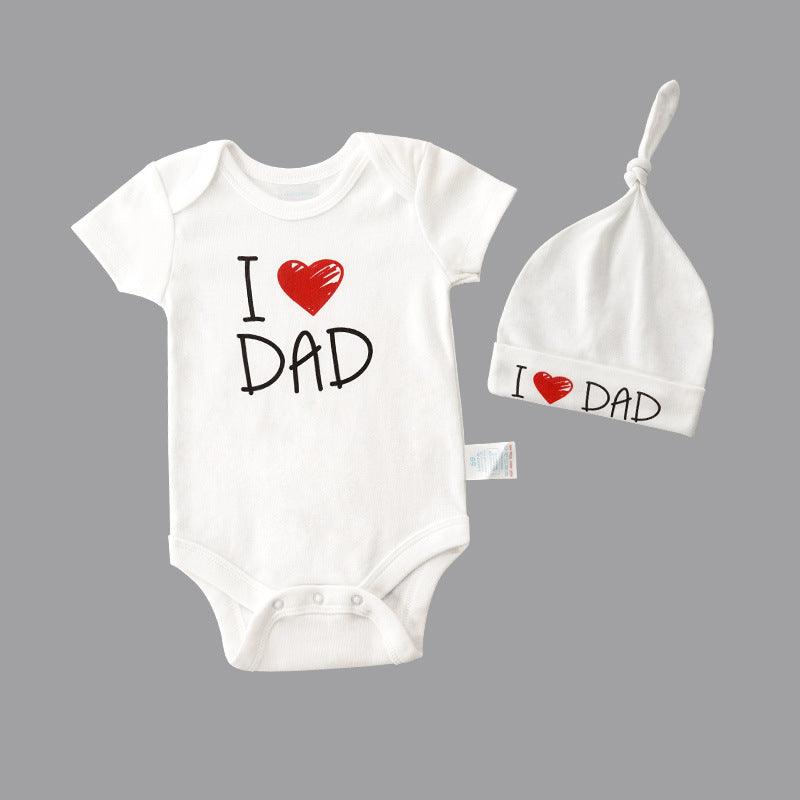 I Love Dad/Mum Baby Romper - Babyblush