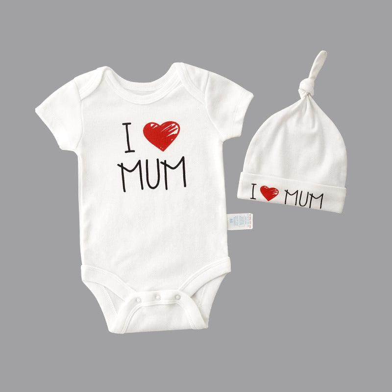 I Love Dad/Mum Baby Romper - Babyblush