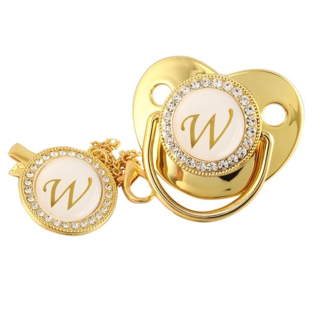 Name Initial Letter Baby Pacifier - Babyblush