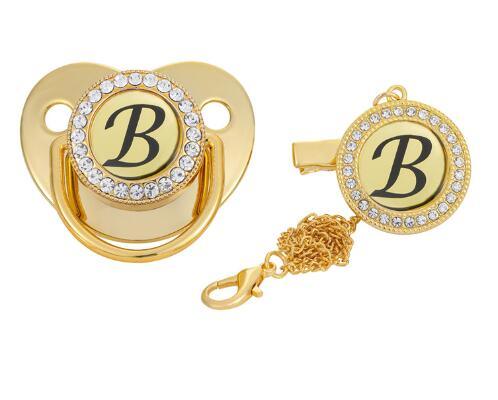 Name Initial Letter Baby Pacifier - Babyblush
