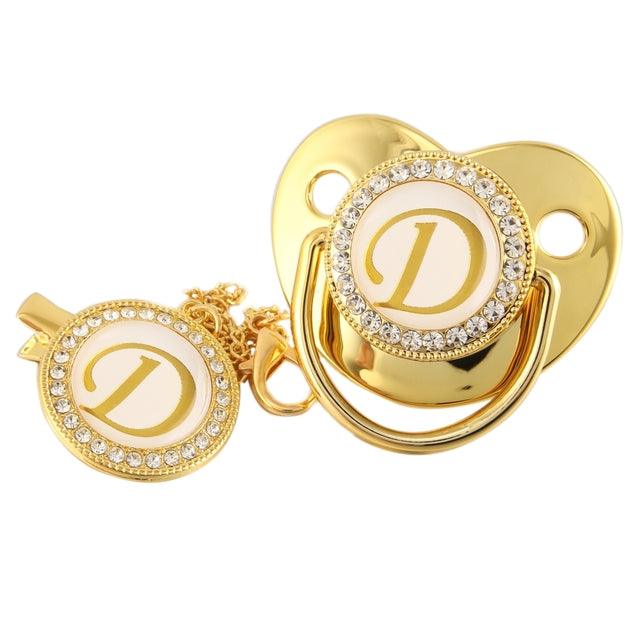 Name Initial Letter Baby Pacifier - Babyblush