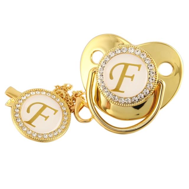 Name Initial Letter Baby Pacifier - Babyblush